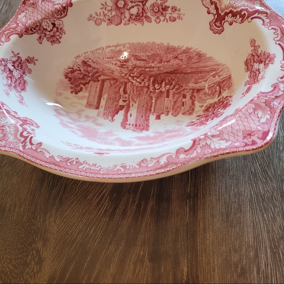 Johnson Bros Old Britain Castles, Pink Serving Bowl - Picture 5 of 8